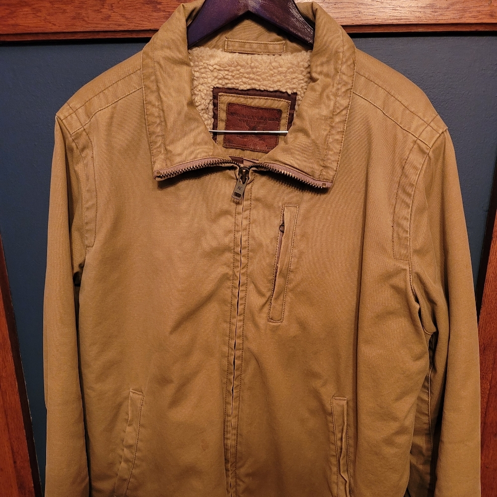American Eagle Outfitters Heavy Sherpa Lined Twill Coat XL Like Carhart